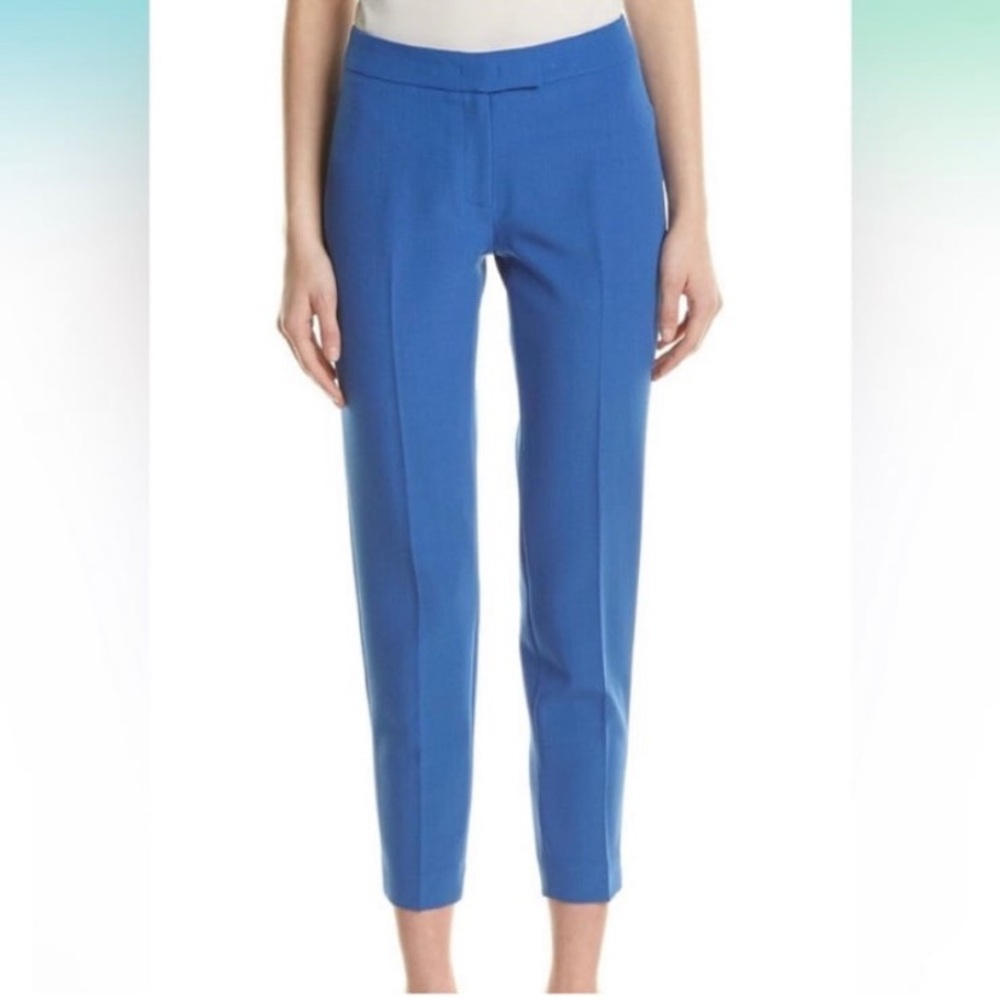 Anne Klein Women’s Crepe Extended Tab Bowie Straight Leg Pants in Bluebell
